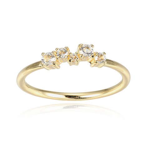 Weißer Topas-Silberring