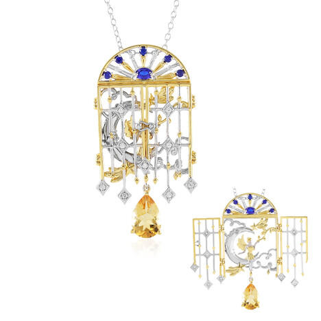 Citrin-Silberhalskette (Gems en Vogue)