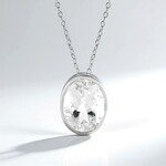 Collana in argento con Quarzo Bianco