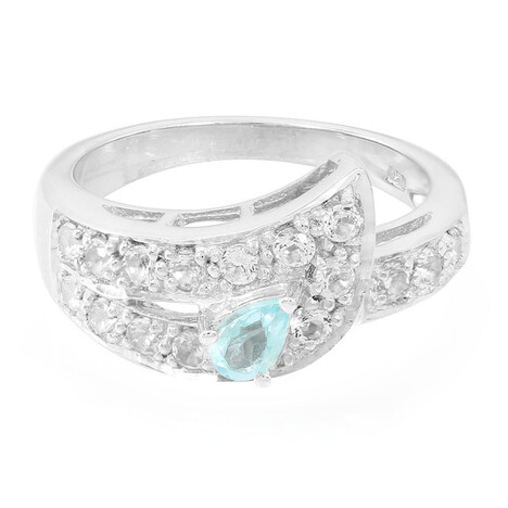 Blauer Apatit-Silberring