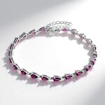 Bracelet en argent et Grenat Rhodolite