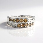 Anillo en plata con Diamante champán I2 (Ornaments by de Melo)