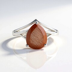 Anello in argento con Quarzo Rutilato Ramato