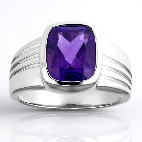Anello in argento con Ametista Siberiana