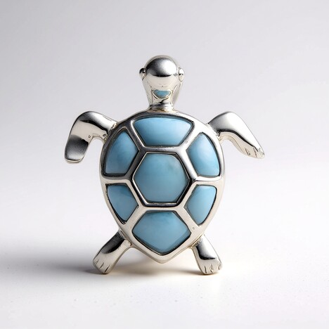Ciondolo in argento con Larimar