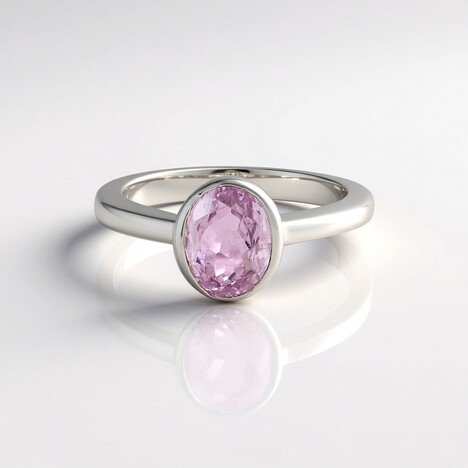 Anello in argento con Kunzite
