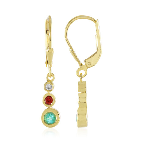 Edelstein-Silberohrringe