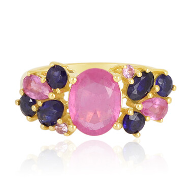 Anello in argento con Zaffiro Rosa del Madagascar