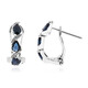 10K Ceylon Blue Sapphire Gold Earrings