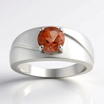 Anello in argento con Pietra del Sole dell'Oregon