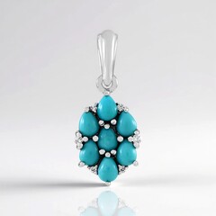 Ciondolo in argento con Turchese Kingman (Faszination Türkis)