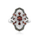 Bague en argent et Grenat du Mozambique