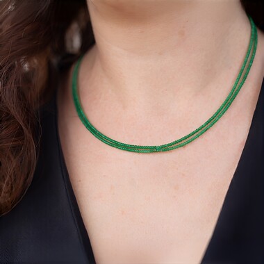 Collana in argento con Smeraldo Zambia