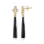 Orecchini in argento con Onice Nero (KM by Juwelo)