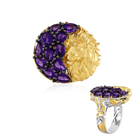 Anillo en plata con Amatista (Gems en Vogue)
