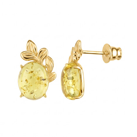 Orecchini in argento con Ambra Baltica Limone (dagen)