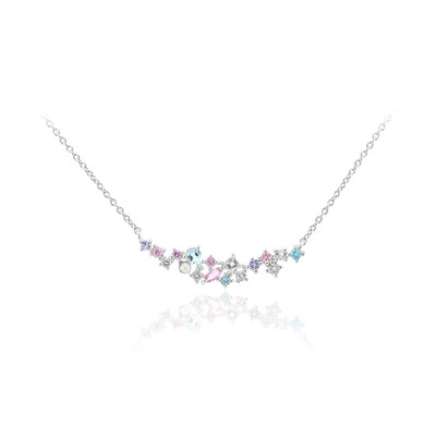Collier en argent et Topaze bleu ciel