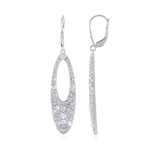 Zilveren oorbellen met Blauwe Maanstenen (KM by Juwelo)