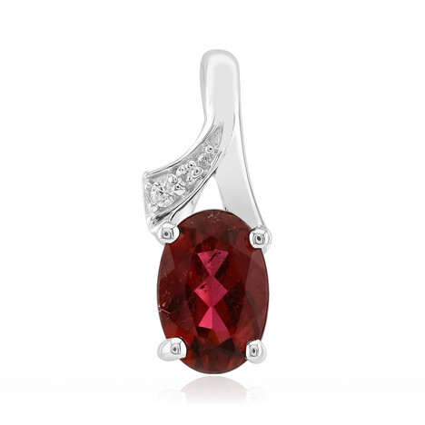 Ciondolo in argento con Rubellite Brasiliana AAA