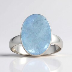 Anello in argento con Acquamarina Brasiliana (Bali Barong)