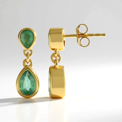 Orecchini in argento con Smeraldo Russo
