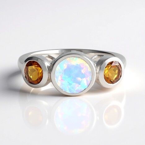 Anello in argento con Opale di Welo (de Melo Essence)