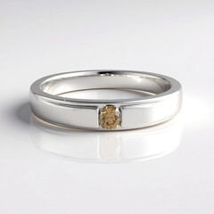 Anello in argento con Diamante Champagne I2