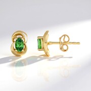Pendientes en plata con Tsavorita Lemshuku
