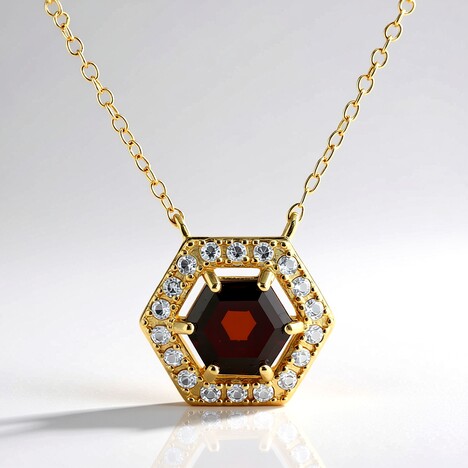 Collana in argento con Granato