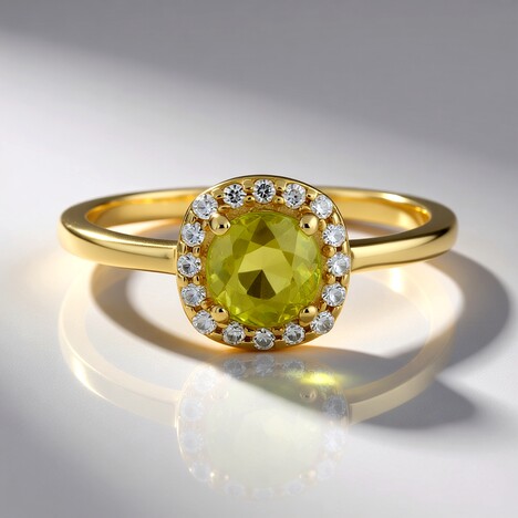 Anello in oro con Sfene
