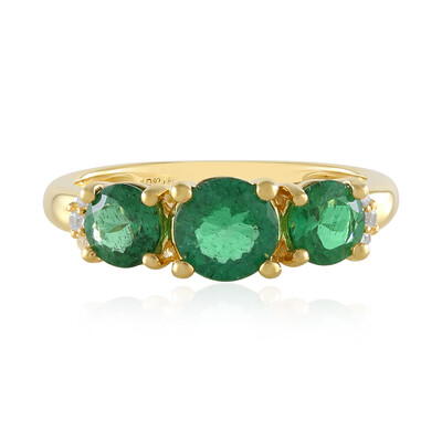 Anello in argento con Apatite Verde