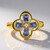 Anello in argento con Zaffiro Ceylon Blu (non riscaldato)