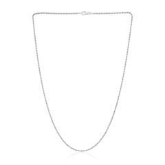 Silber-Kordelkette - 3,49 g - 45,5 cm - rhodiniert