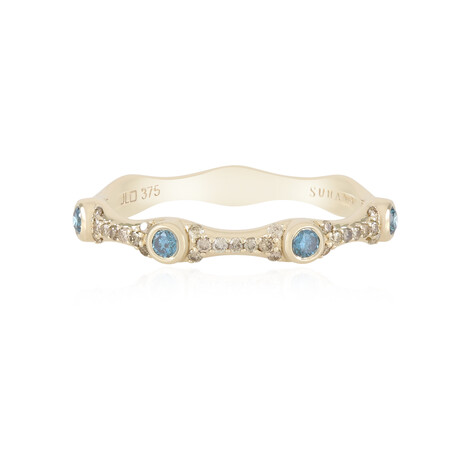 Gouden ring met I2 Blauwe Diamanten (SUHANA)