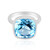 Anillo en plata con Topacio azul cielo