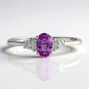 Anillo en oro con Zafiro rosado (CIRARI)