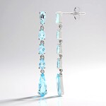Orecchini in argento con Topazio Blu Cielo