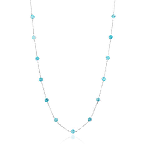 Collar en plata con Apatita azul (de Melo Essence)