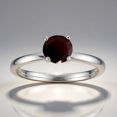 Anello in argento con Granato