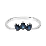 Anillo en oro con Zafiro azul Ceylon (CIRARI)