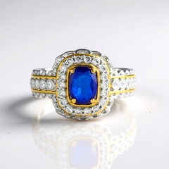 Anello in argento con Spinello Cobalto (Gems en Vogue)
