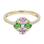 Gouden ring met roze saffieren (CIRARI)