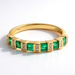 Anello in oro con Smeraldo Zambia AAA