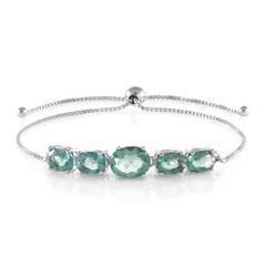 Grüner Fluorit-Silberarmband