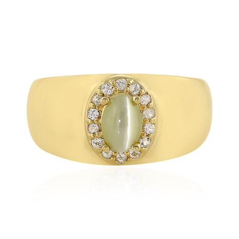 Chrysoberyll-Katzenauge-Silberring