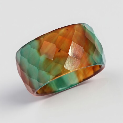 Anello con Agata Multicolor