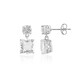 Boucles d'oreilles en argent et Topaze blanche