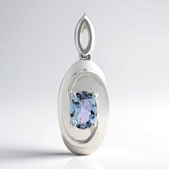 Ciondolo in argento con Tanzanite (non riscaldata)