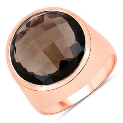 Rauchquarz-Silberring