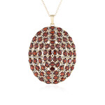 Mosambik-Granat-Silberhalskette